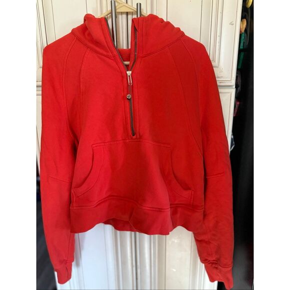 Lululemon Women's Scuba Half Zip Oversized Hoodie Orange Size M/L - Picture 7 of 9